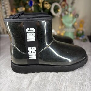 Ugg All Weather Boots Black Clear Mini 9 Classic Waterproof Warm
